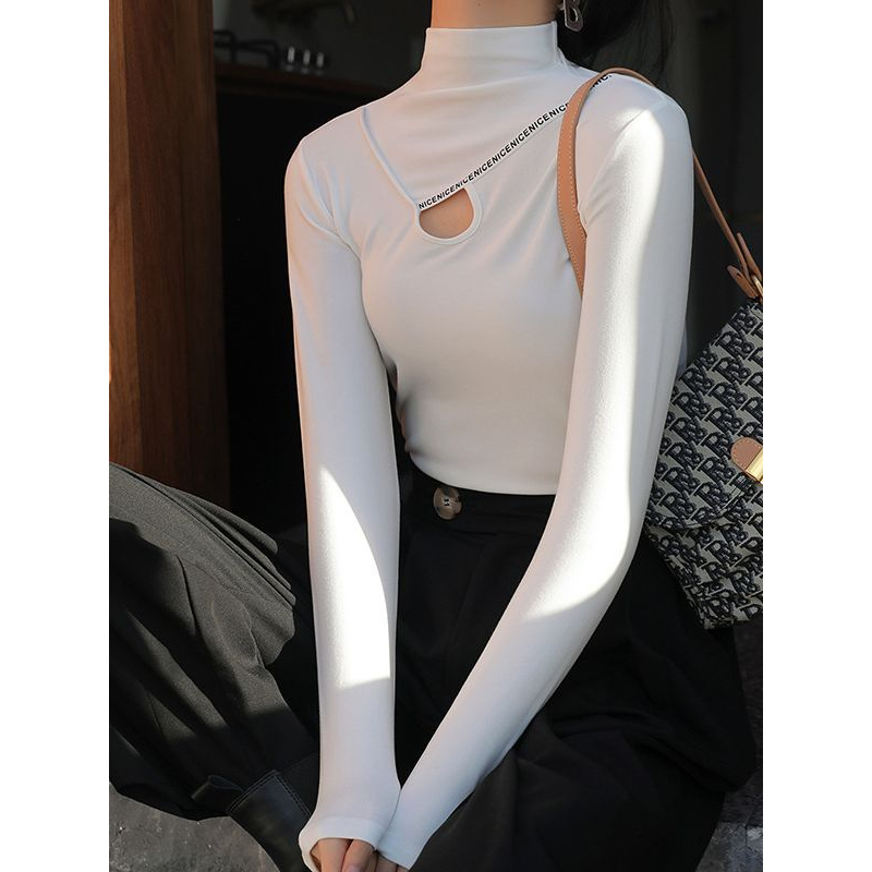 LA019 Áo cotton giữ nhiệt nữ chất liệu cotton co giãn tốt, áo thu đông cổ cao dài tay, phong cách trẻ trung năng động.