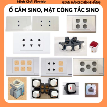 Ổ cắm điện Sino, ổ cắm đơn S18, ổ cắm đôi sino,ổ cắm 3 chấu,ổ cắm âm tường, ổ cắm nổi,ổ cắm sino vanlock