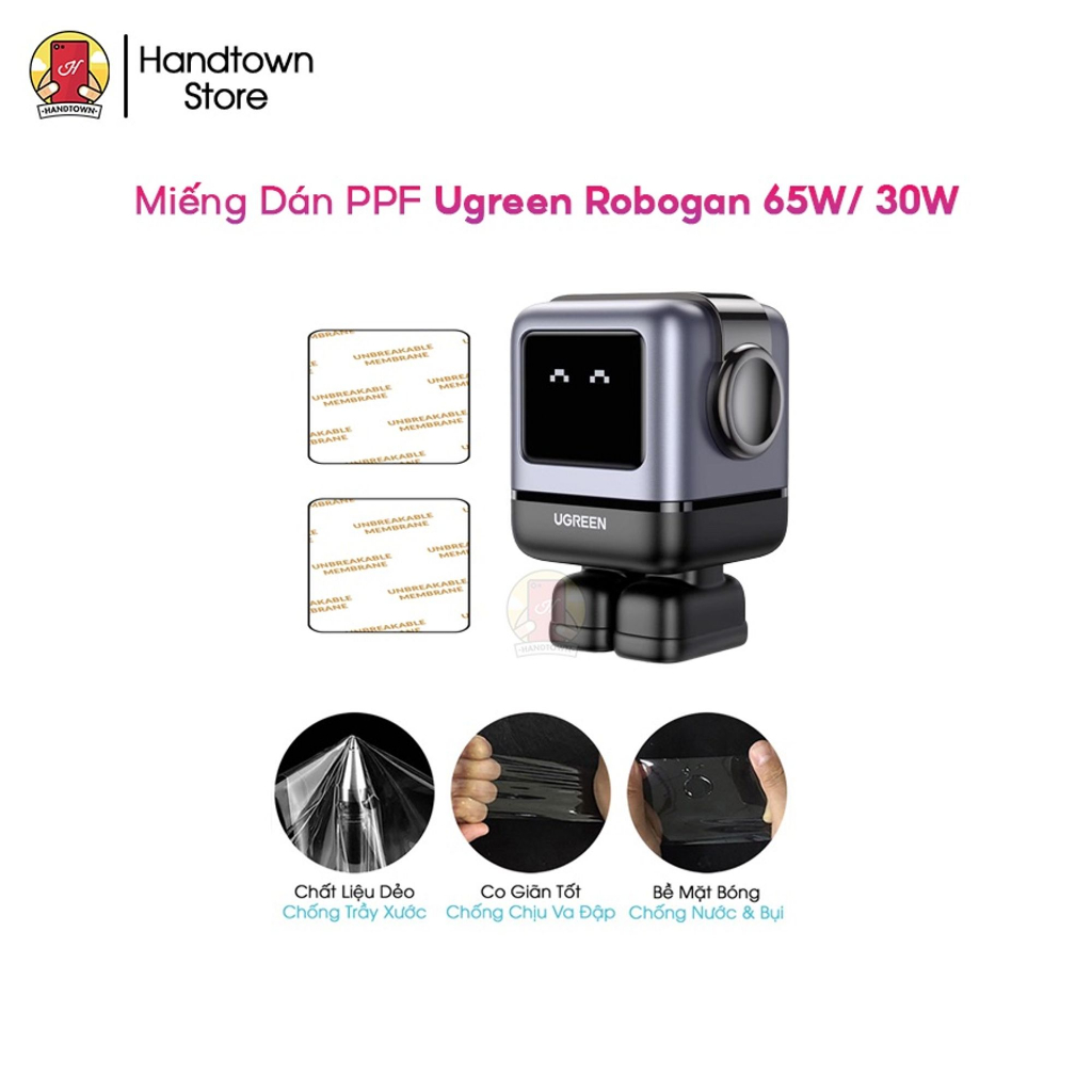 Combo 2 Miếng Dán PPF Bảo Vệ Củ Sạc Nhanh Ugreen Robogan Mini Robot 65W ...