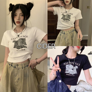 Áo Croptop Mèo Voyage Dành Cho Nữ