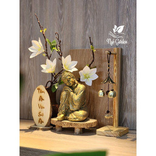 Giá kệ treo chuông gió quan âm  gỗ để bàn để ban thờ kệ treo Khánh Phật phong thủy