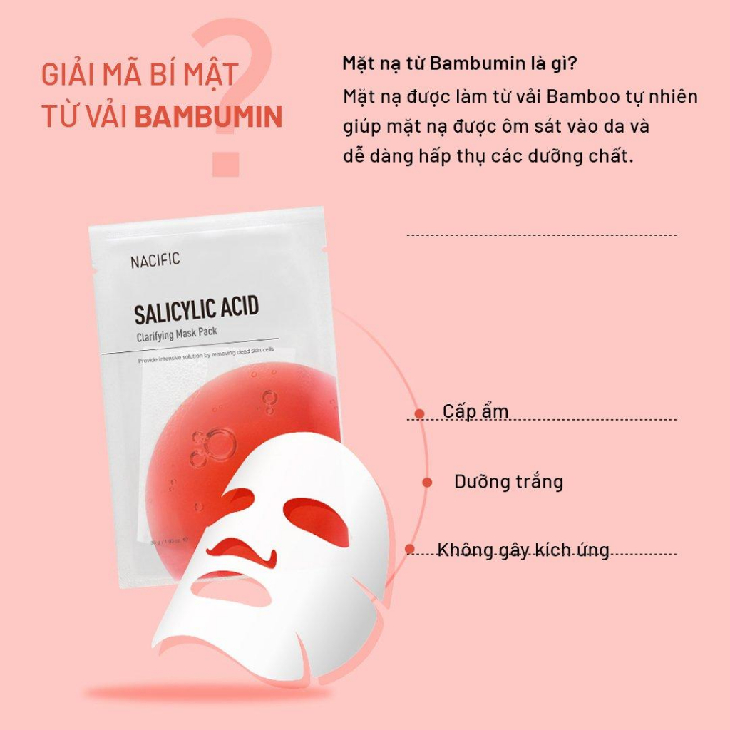 Ảnh Combo 10 pcs Nacific Mặt nạ Salicylic Acid Clarifying Mask Pack 30g 2