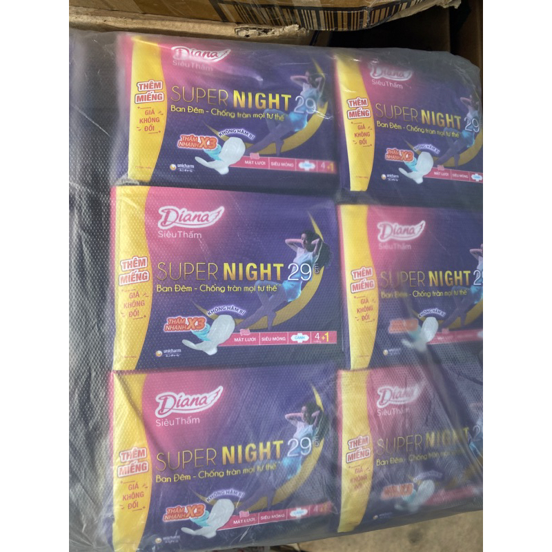 Combo 6 gói  Diana Super Night Ban đêm 29cm