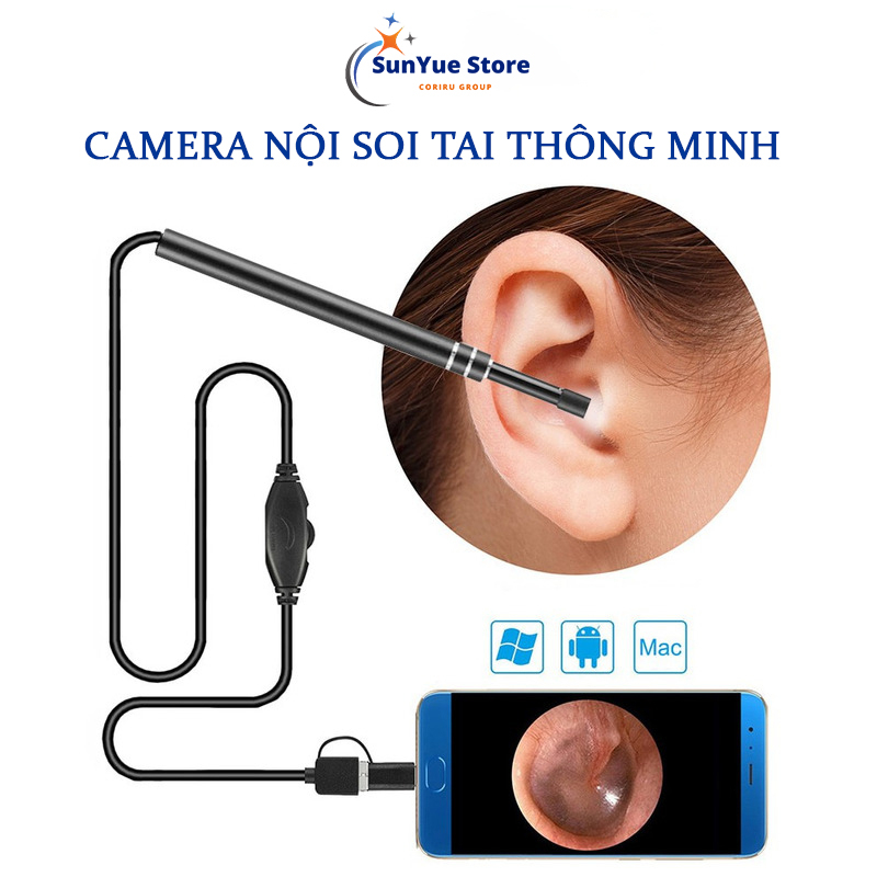 Camera Nội Soi Tai Siêu Nét Chuyên Nghiệp Có 6 Đèn Led Điều Chỉnh Được ...