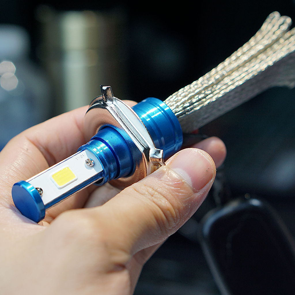 Đèn pha LED CYT đuôi công tản nhiệt CYT 3 tim chân H4 Siêu Sáng ...
