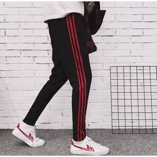 Quần jogger Sport nỉ giới tính  Quần thun dài nam 3 sọc PK1