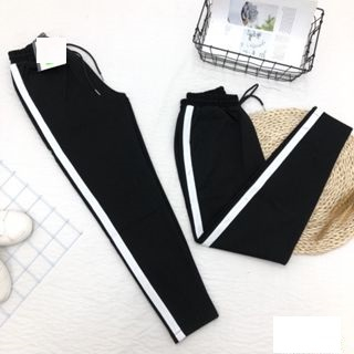 Quần jogger Sport nỉ giới tính  Quần thun dài nam 3 sọc PK1