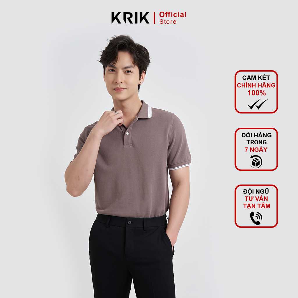 Áo Polo Nam KRIK Cổ Đức Chất Liệu Cotton Cao Cấp Form Fitted Ôm Vừa Vặn PL2016