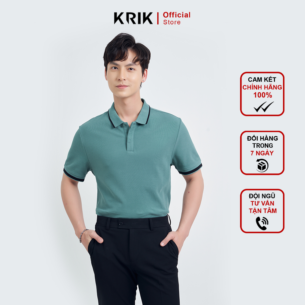 Áo Polo Nam KRIK Cổ Đức Chất Liệu Cotton Cao Cấp Form Regular Rộng Thoáng PL2008