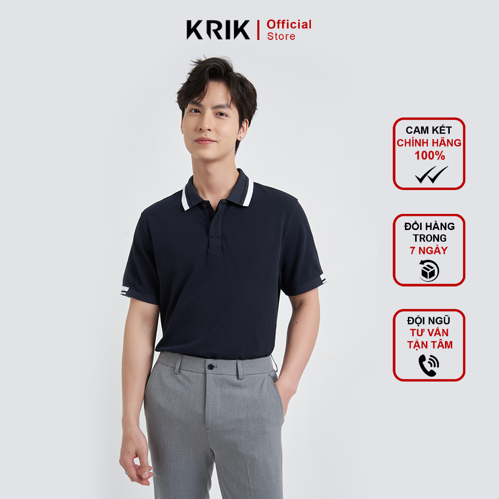 Áo Polo Nam KRIK Cổ Đức Chất Liệu Cotton Cao Cấp Form Regular Rộng Thoáng PL2024