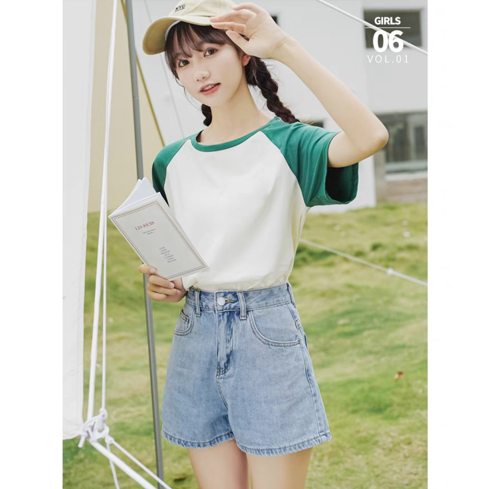 Ảnh Quần short jean nữ Chollima QS007 Basic dễ phối đồ phong cách hàn quốc trẻ trung năng động 3