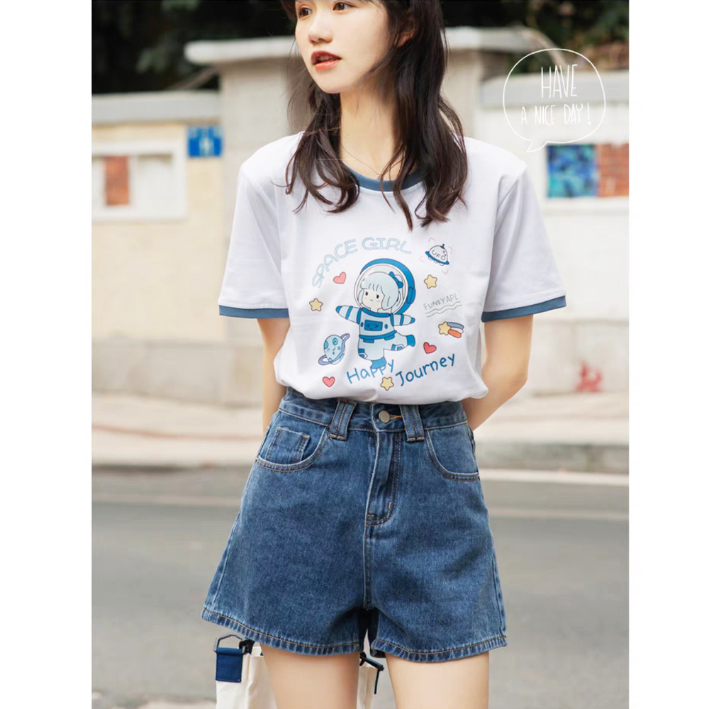 Ảnh Quần short jean nữ Chollima QS007 Basic dễ phối đồ phong cách hàn quốc trẻ trung năng động 1