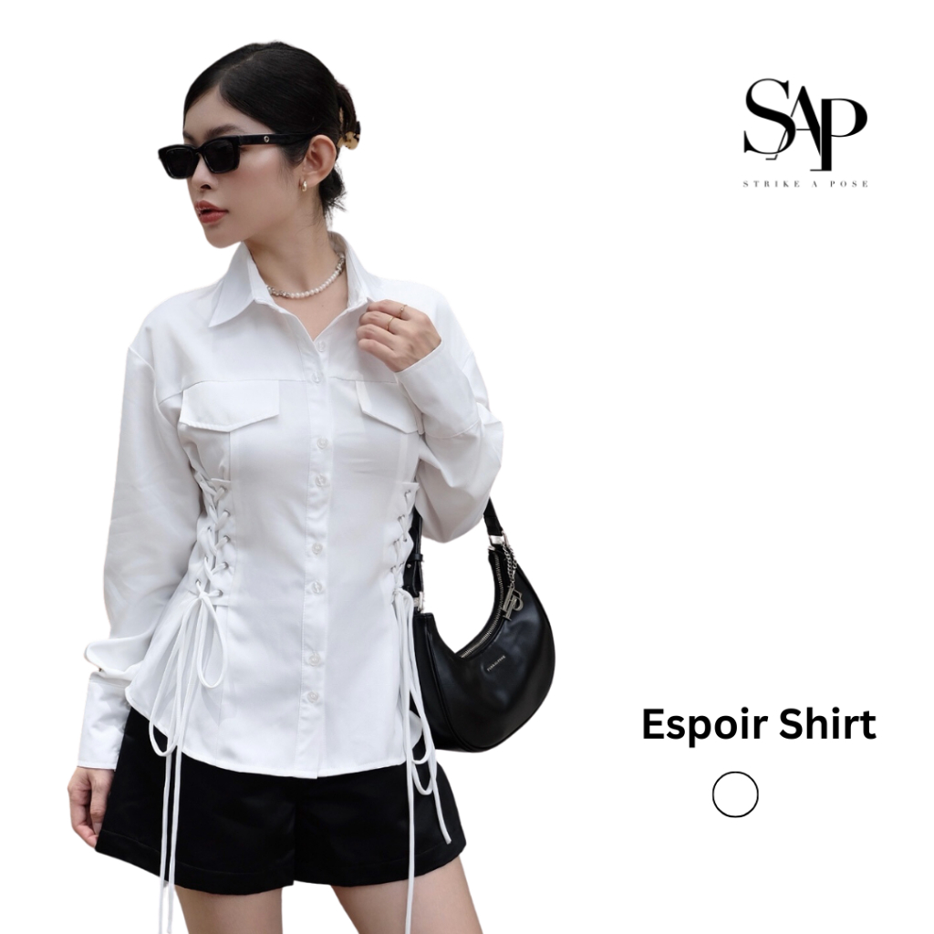 SAP-Sơ mi rút dây hai bên thắt eo | Shopee Việt Nam