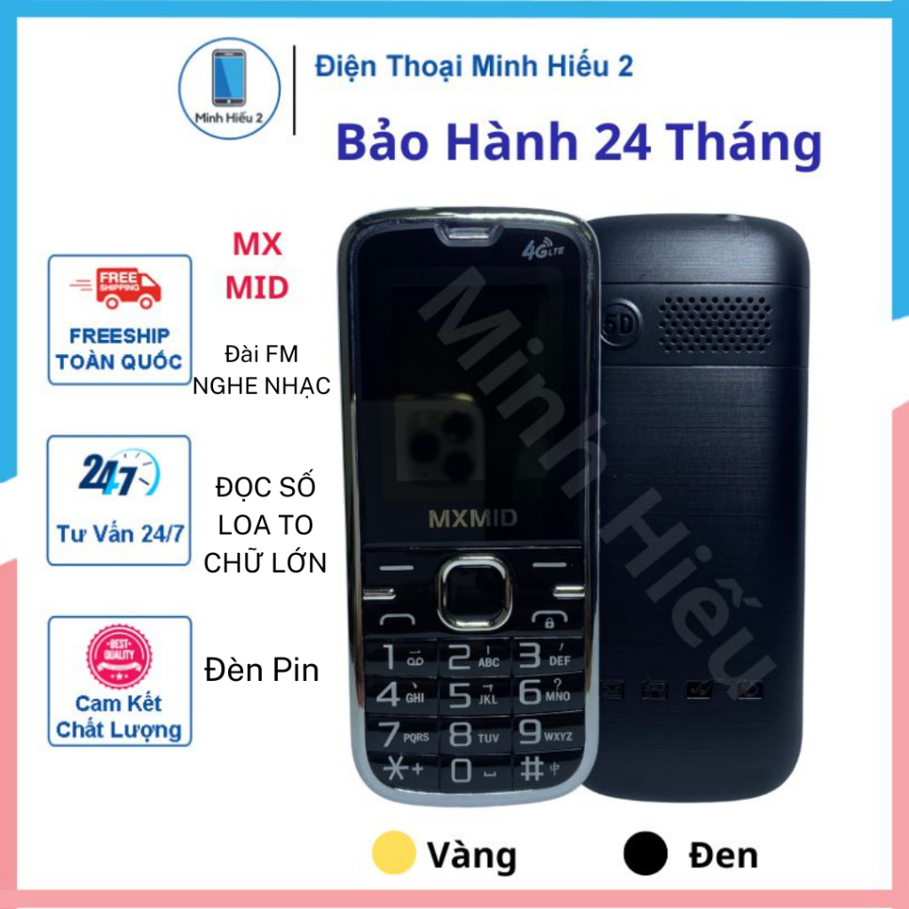 Điện Thoại Người Già MXMID G588 Mới Fullbox Sóng 4G, Đọc Số, Loa To Pin ...