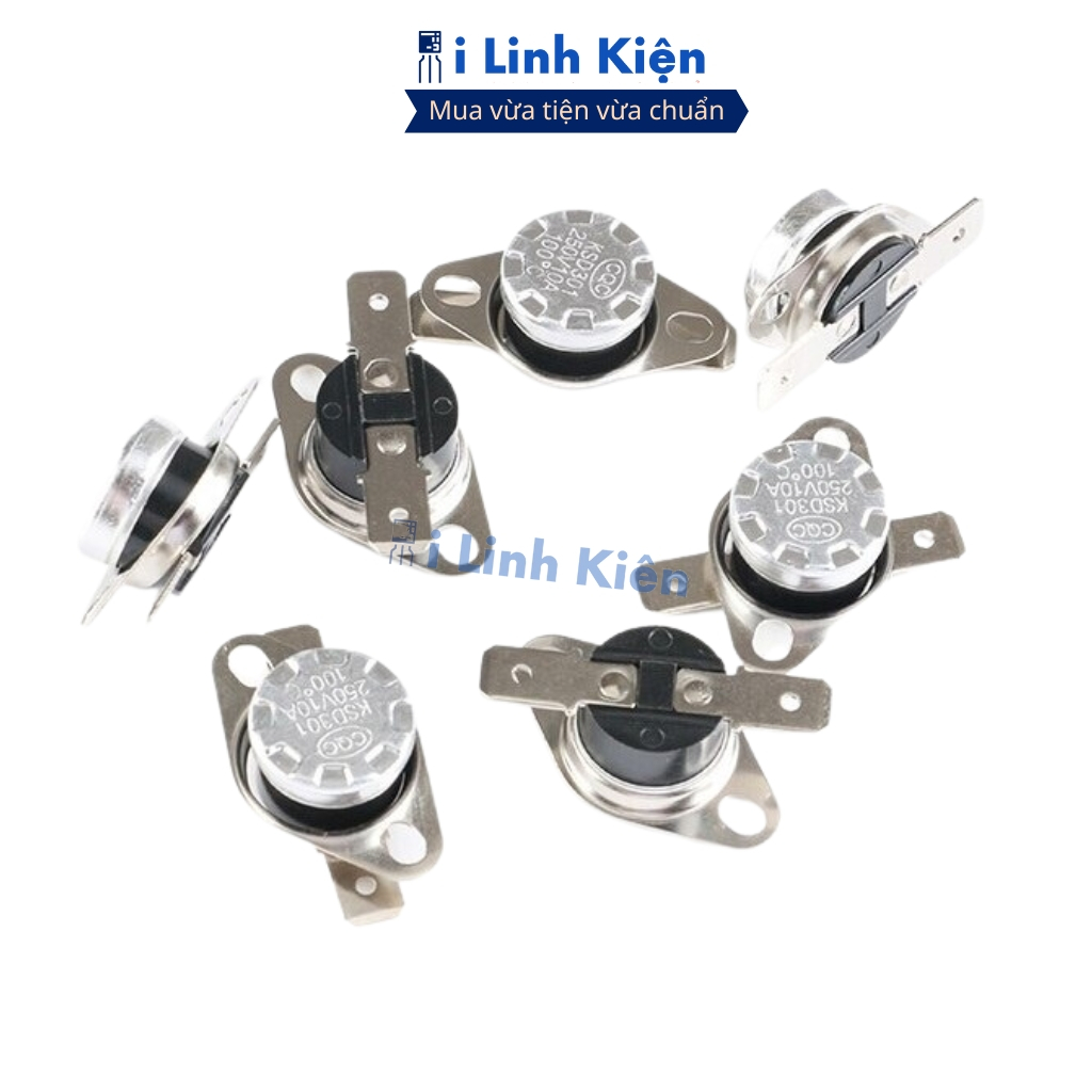 Rơ le nhiệt Relay KSD301 10A 250V thường đóng từ 40-175 độ chính hãng ilinhkiien