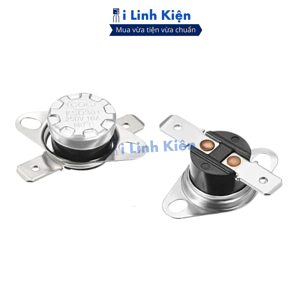 Rơ le nhiệt Relay KSD301 10A 250V thường đóng từ 40-175 độ chính hãng ilinhkiien