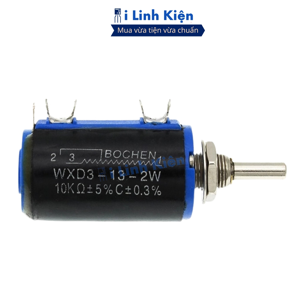 Chiết áp đơn WXD3-13-2W 3.3K - 10K xoay nhiều vòng chất lượng ilinhkien