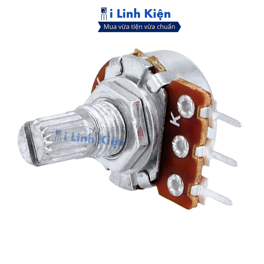 Chiết áp đơn WH148 ( Không kèm ốc) 1K/2K/5K/10K/20K/50K/100K/250K/500K 15mm chất lượng cao ilinhkien.
