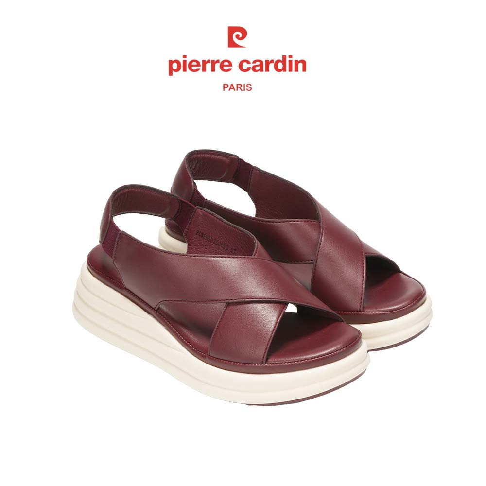 Ảnh Sandal nữ cao cấp Pierre Cardin, chất liệu da mềm mại, thiết kế quai hậu, đế cao 6cm, cực nhe - 257 3