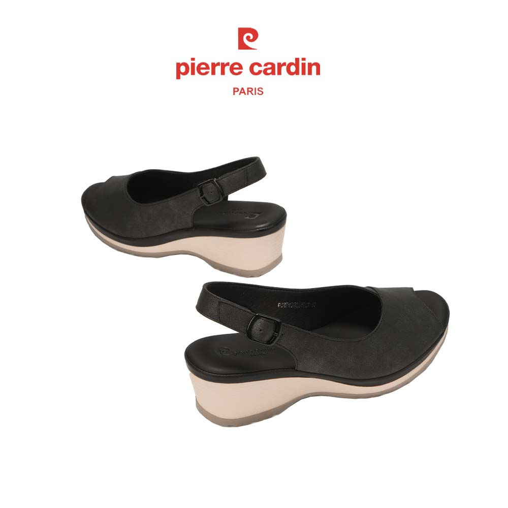 Ảnh Sandal nữ cao cấp Pierre Cardin, chất liệu da mềm mại, đế cao 5cm chống trượt, cực nhẹ siêu êm - 258 1