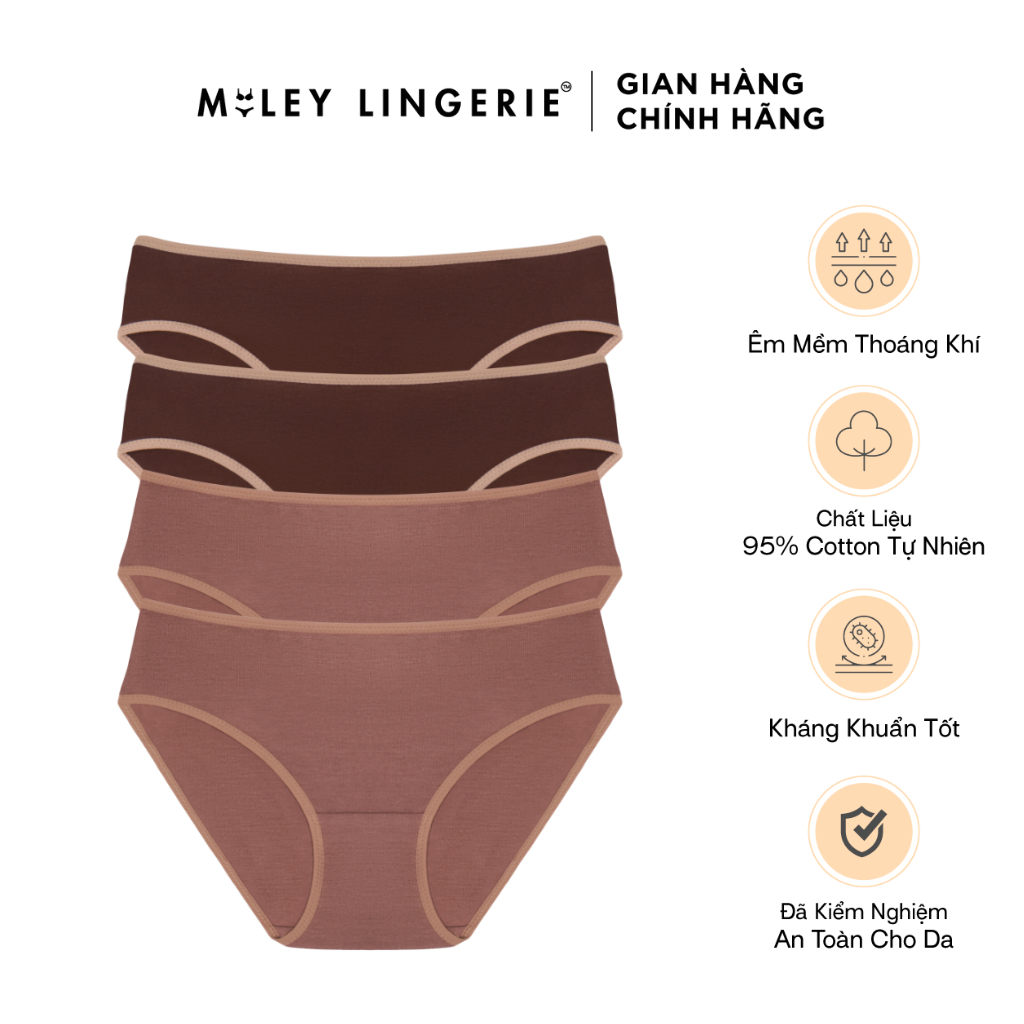Ảnh Combo 4 Quần Lót Nữ Cotton Flexi Miley Lingerie - Màu Ngẫu Nhiên 1