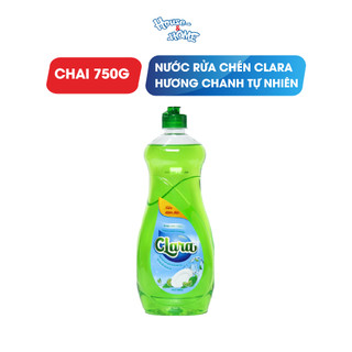Combo 2 Chai Nước Rửa Chén Clara Chanh Tự Nhiên 750g NRCC01, Nước Rửa Chén Sạch Nhanh Dầu Mỡ, Thơm Mát, Tiết Kiệm