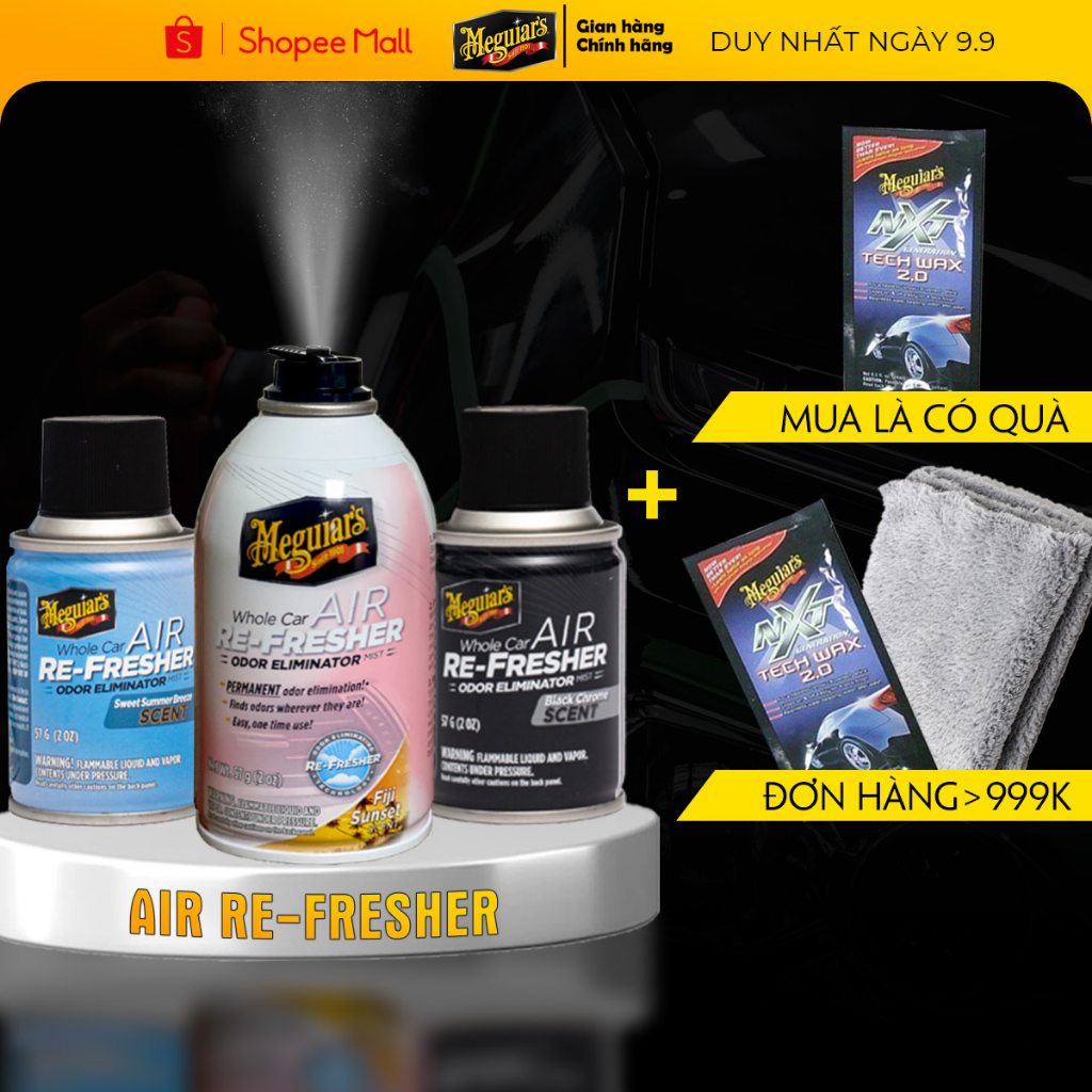 Meguiar S Xịt Khử Mùi Diệt Khuẩn Nội Thất Xe Hơi Hương Mùa Hè Air Refesher Summer Breeze