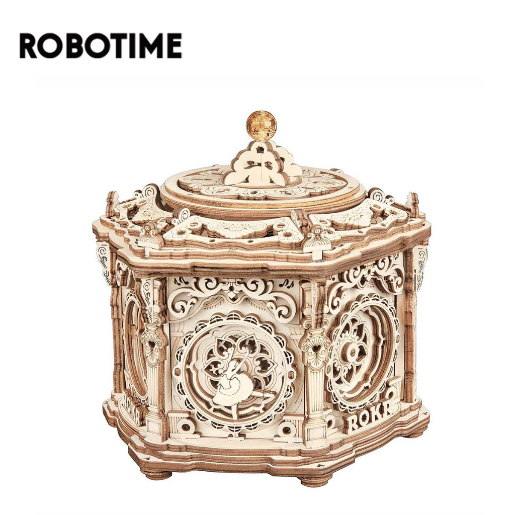 Robotime mô hình hộp nhạc bằng gỗ ROKR Secret Garden DIY Mechanical ...