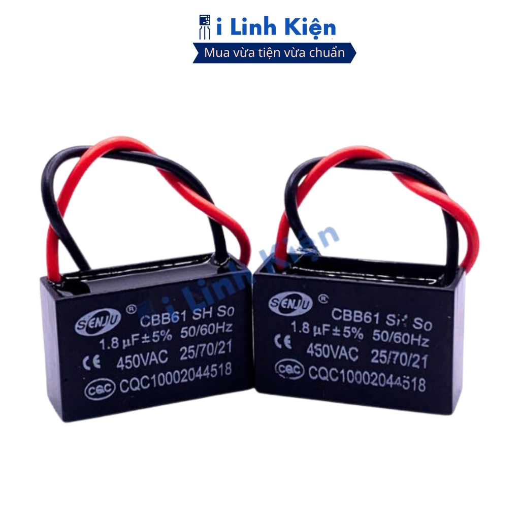 Tụ quạt 1.8uF dây CBB61 loại tốt ilinhkien