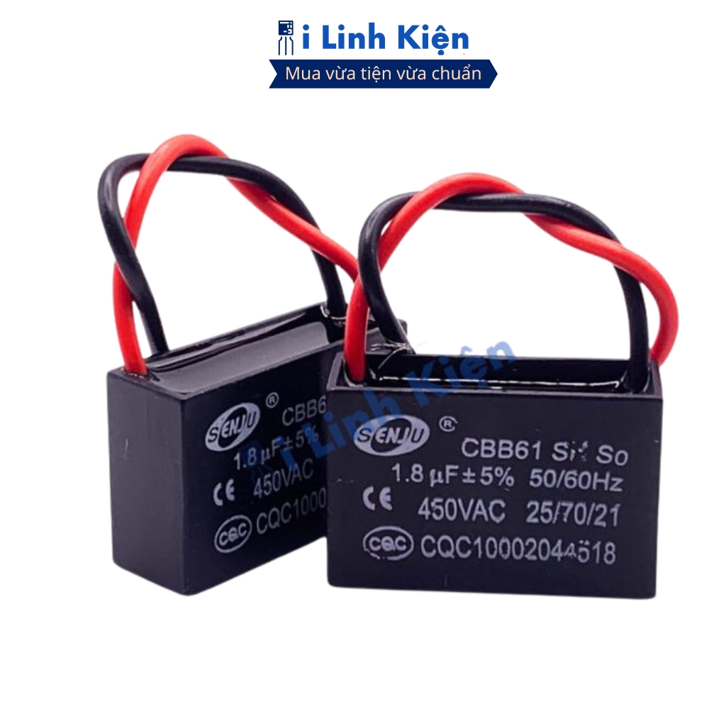 Tụ quạt 1.8uF dây CBB61 loại tốt ilinhkien
