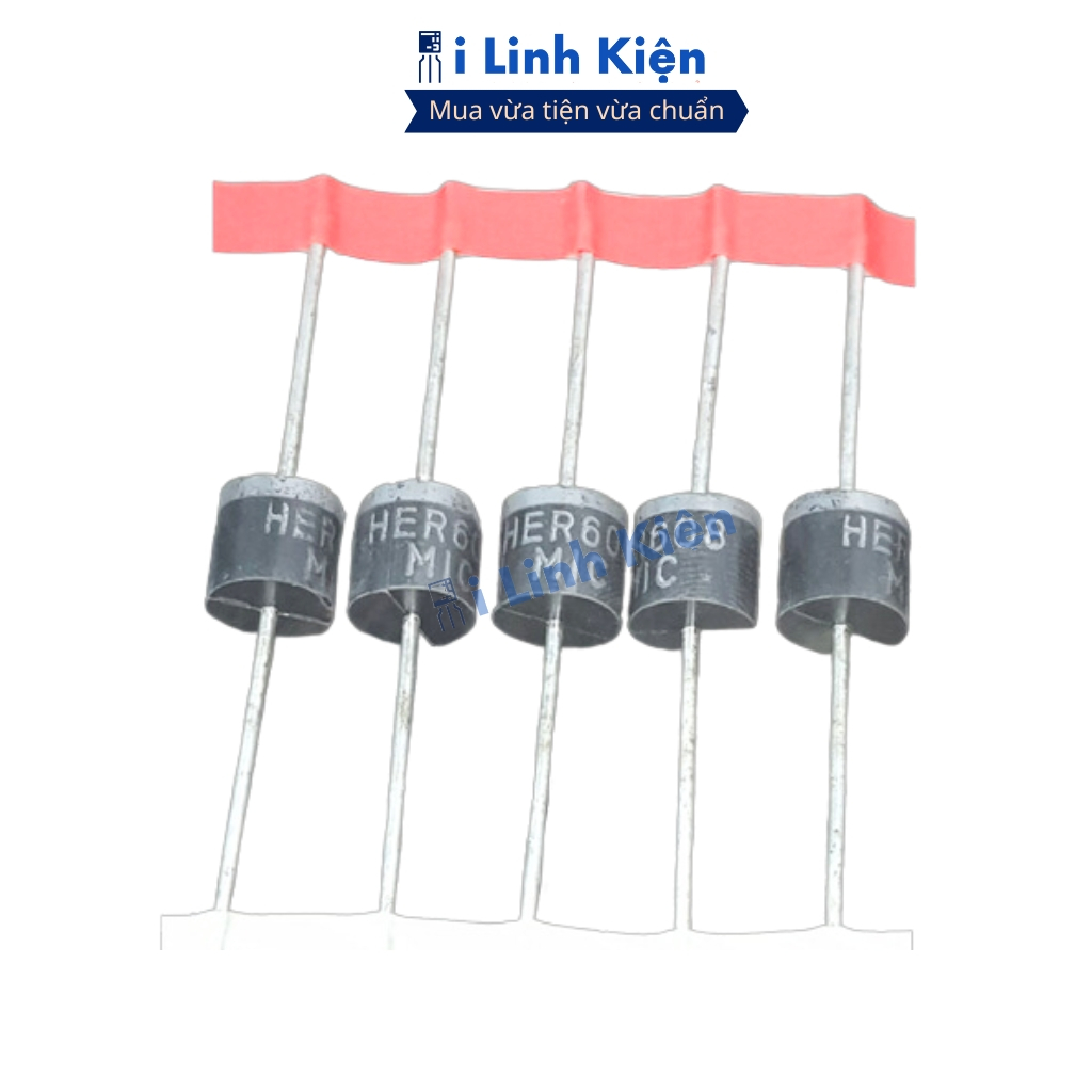 HER608 Diode xung 6A 1000V DIP đóng dây chính hãng ilinhkien