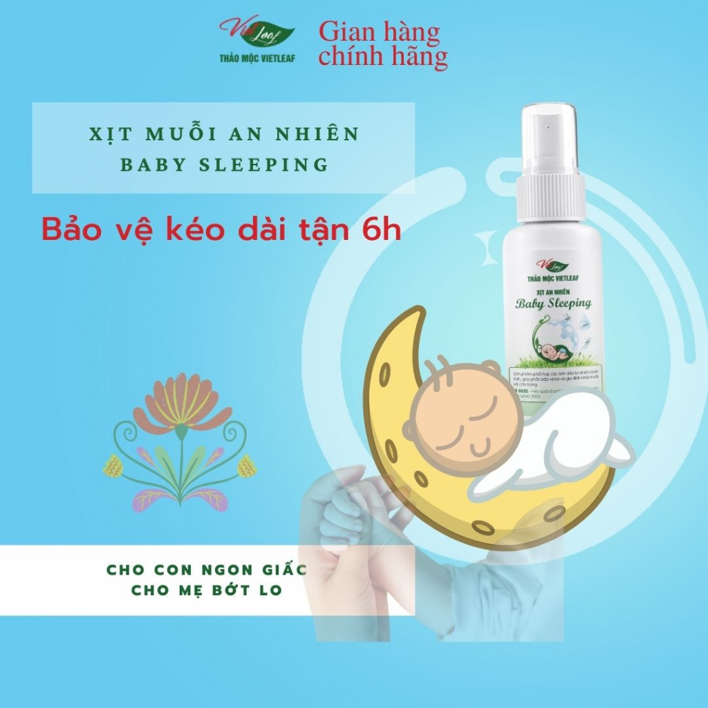 Xịt muỗi Thảo mộc Vietleaf An Nhiên Baby Sleeping 50ml VIETLEAF-XM50