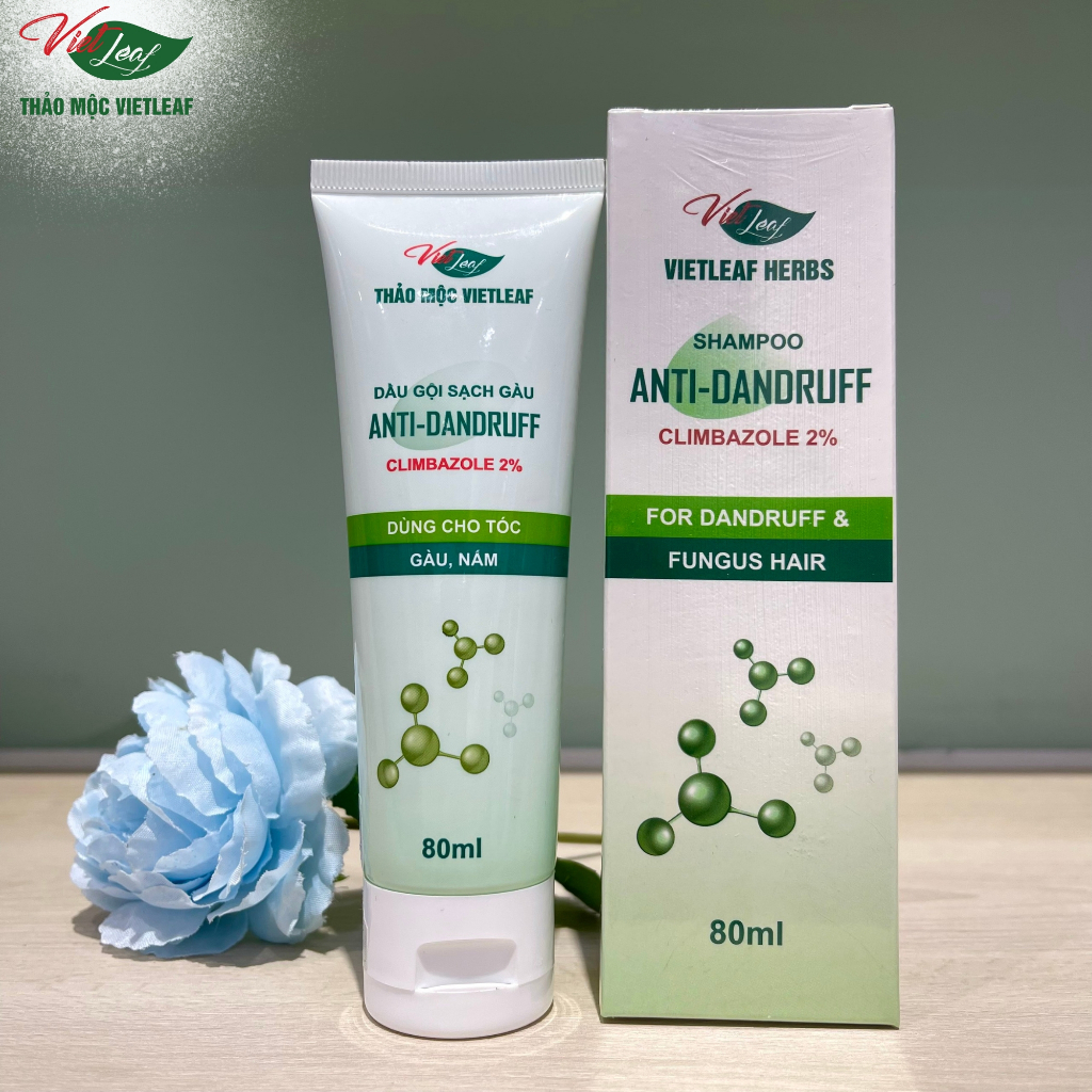 Dầu gội sạch gàu giảm nấm ngứa Thảo Mộc Vietleaf Anti-dandruf 80ml VIETLEAF-DGSG80