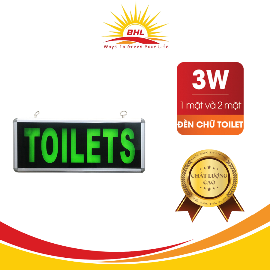 Đèn bảng chữ TOILET/WC, đèn gắn nơi công công | Shopee Việt Nam