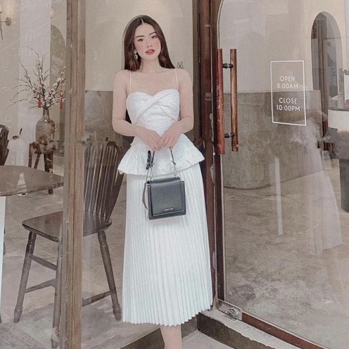 Chân Váy Dài BIGSIZE Midi Xòe Xếp Ly Lưng Cao Dáng Chữ A Công Sở,Chân Váy Xếp Ly Dài chất tuyết mưa Che Bụng MÃ CV12