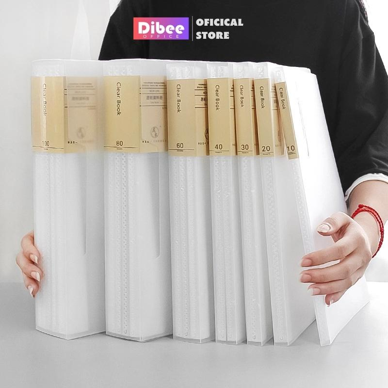 File đựng tài liệu trong suốt A4 DiBee, nhiều ngăn 20, 30, 40, 60, 80 ...