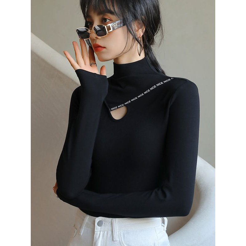 LA019 Áo cotton giữ nhiệt nữ chất liệu cotton co giãn tốt, áo thu đông cổ cao dài tay, phong cách trẻ trung năng động.