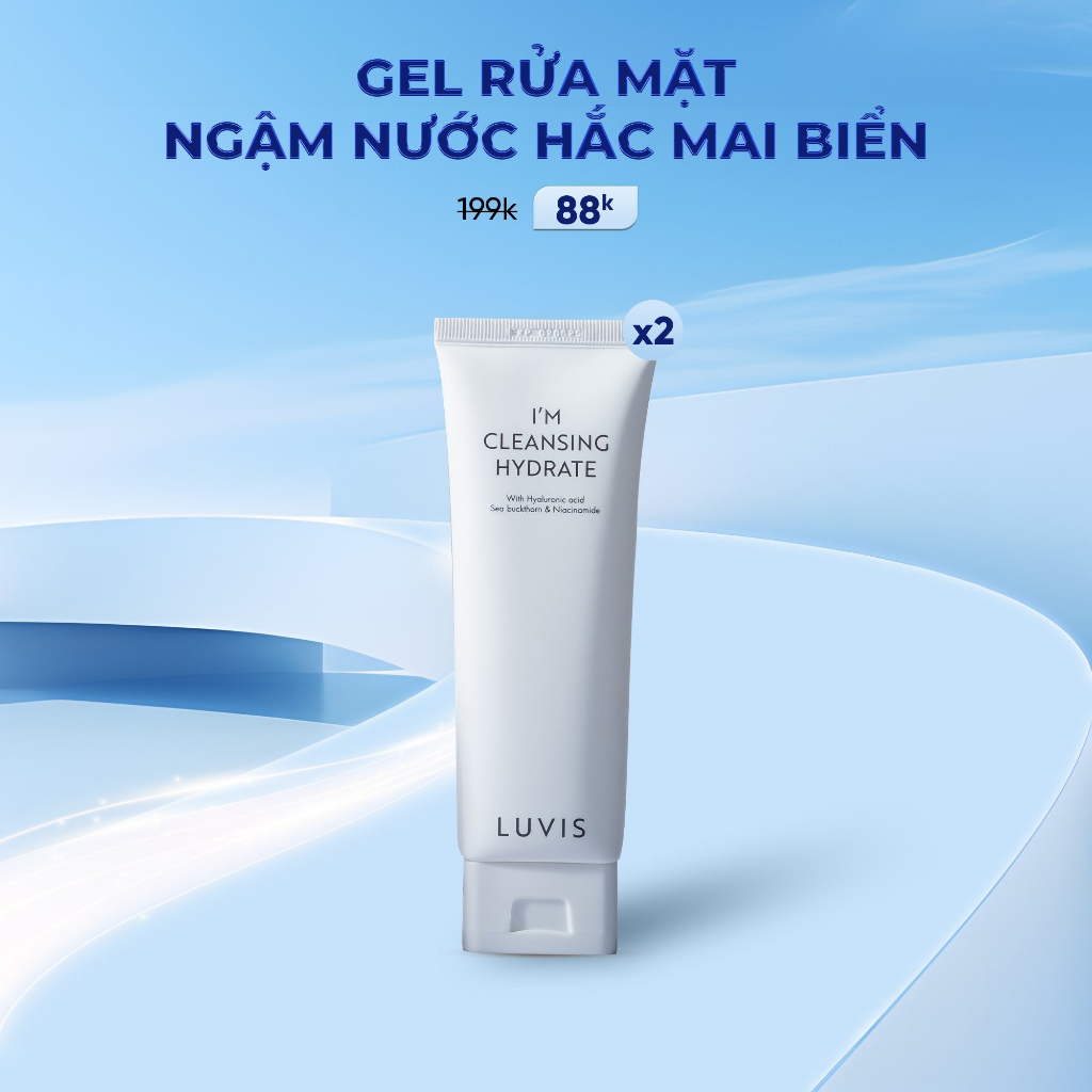 (Đã bán 17) Sữa Rửa Mặt làm sạch và dưỡng ẩm da Luvis I'm Cleansing Hydrate 120ml