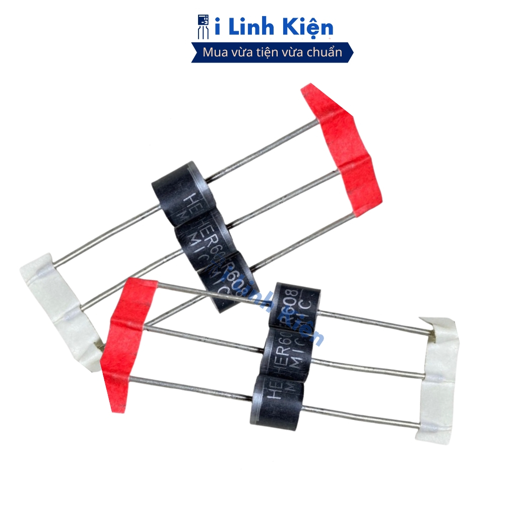 HER608 Diode xung 6A 1000V DIP đóng dây chính hãng ilinhkien