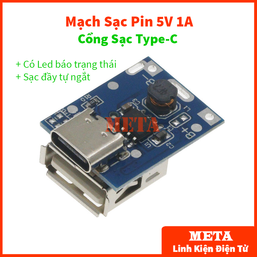 Mạch Sạc Pin Dự Phòng tích hợp sạc xả 5V 2A Cổng vào Type-C - dùng cho ...