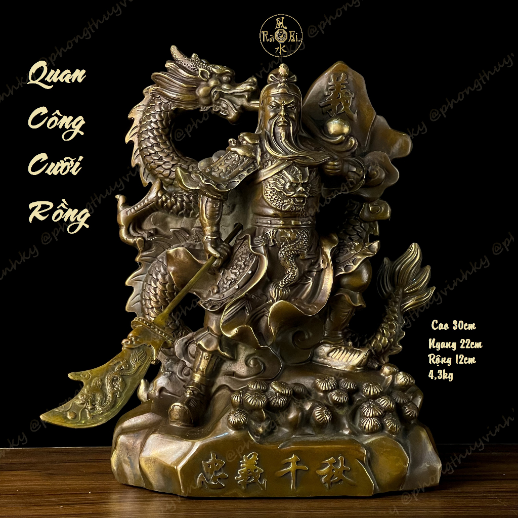 Quan Công cưỡi Rồng - Tượng Đồng Thờ Cúng | Shopee Việt Nam