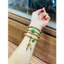 Vòng tay bằng trầm hương tốc lào 6ly 108 hạt mix charm đá xanh -nam nữ,thanh lịch bình an may mắn.