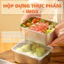 Combo 5 Hộp đựng thực phẩm inox nắp nhựa, Đựng thực phẩm để tủ lạnh bảo quản đồ ăn tiện lợi