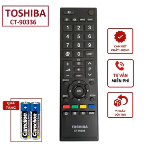 Điều khiển tivi Toshiba CT-90336, remote tv Toshiba led/lcd/smart ct90336 - Hàng tốt [ tặng kèm pin ]