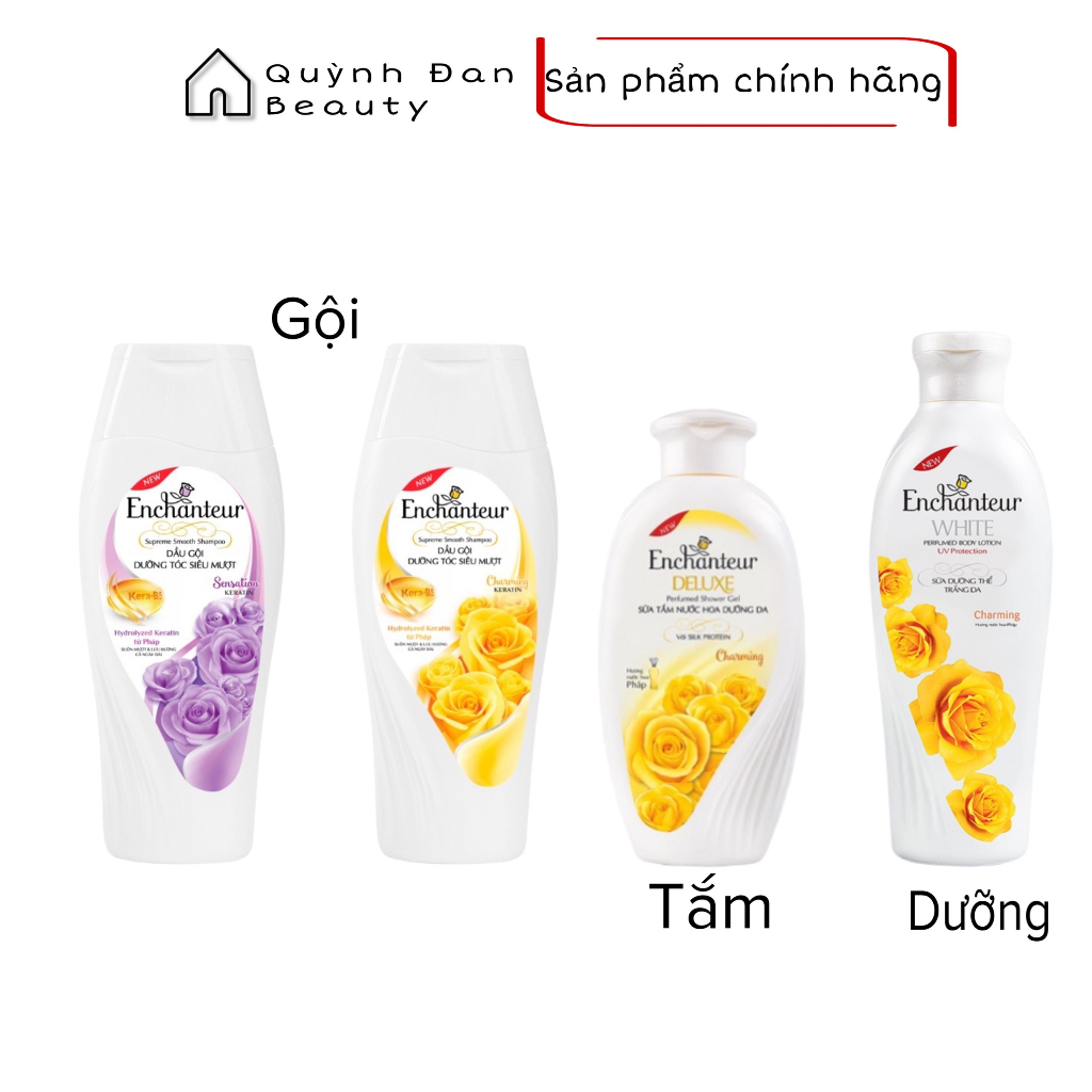 Dầu Gội , dầu xả hương nước hoa Enchanteur 150g