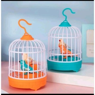 Đồ chơi lồng chim biết hót có đèn cho bé