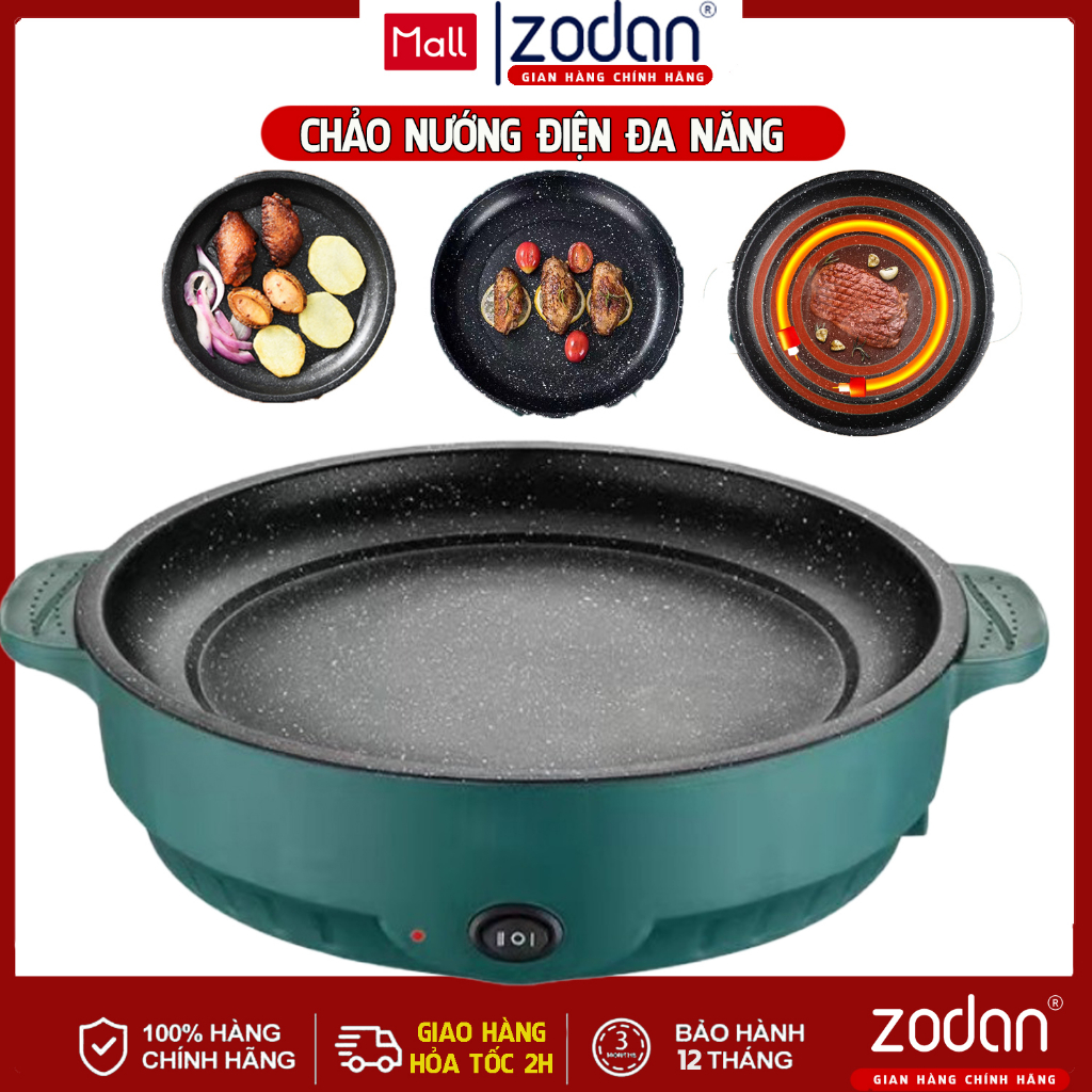 [BH 1NĂM] Chảo nướng điện đa năng 26CM ZODAN N98R Bảo Hành 12 tháng ...