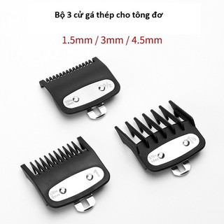 ❌GIÁ SỈ❌ Bộ 3 cữ gá thép 1.5mm,3mm,4.5mm dùng cho tông đơ wahl, kemei, chao ba,cắt tóc chuyên nghiệp
