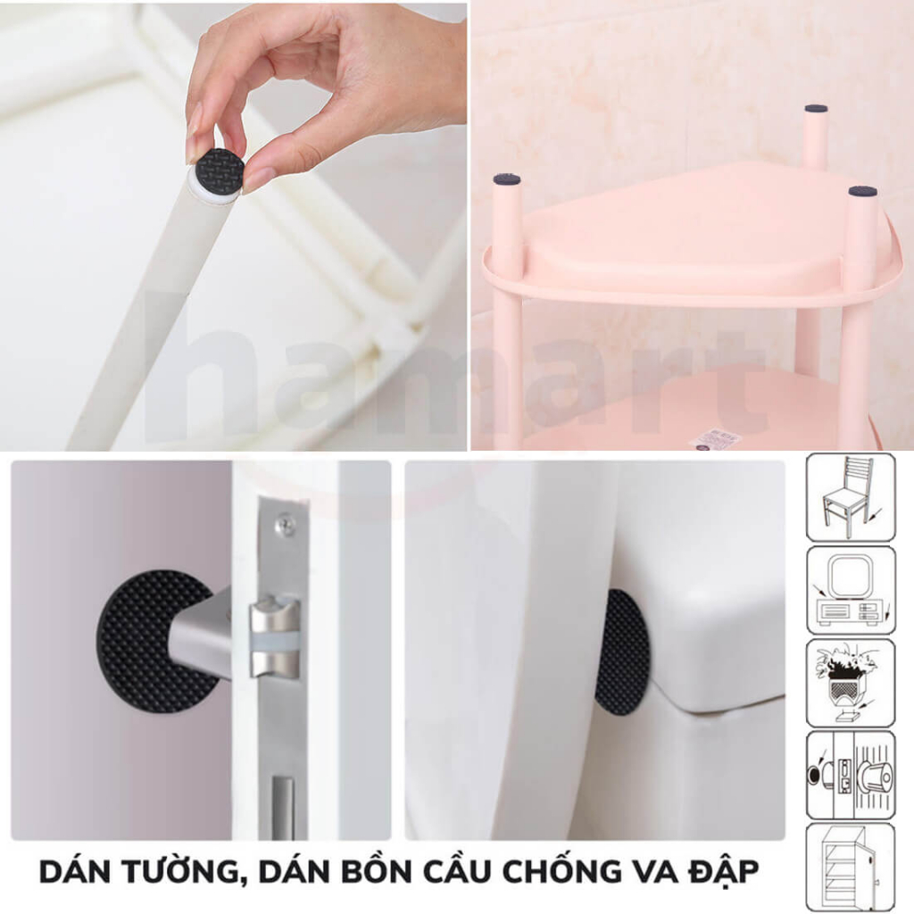 Miếng Dán Chân Bàn Ghế Chống Trượt Hamart Bọc Lót Chân Bàn Ghế Chống Ồn Chống Xước Nền Nhà