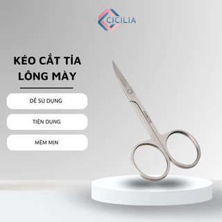 Kéo Cắt Tỉa Lông Mày CICILIA Thép Không Gỉ Cao Cấp CI-054